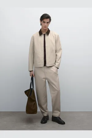 Massimo Dutti Zamszowa Kurtka Skórzana Z Ozdobnym Kołnierzykiem