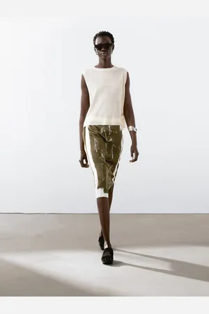 Massimo Dutti Luźna Spódnica Z Nadrukiem