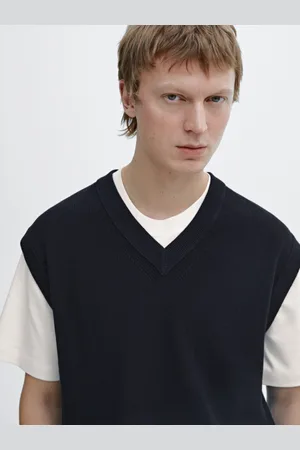 Massimo Dutti Dzianinowa Kamizelka Ze 100% Bawełny