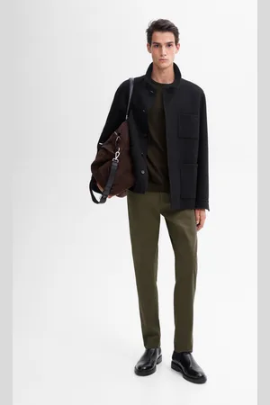 Massimo Dutti Spodnie Slim Z Bawełnianej Mieszanki