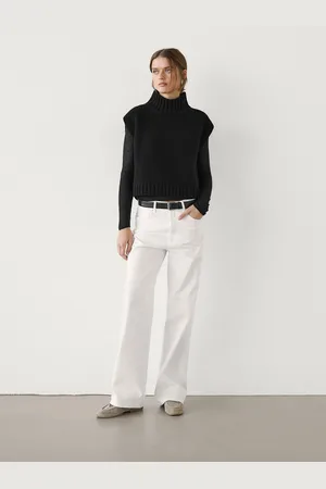 Massimo Dutti Dzianinowa Kamizelka Z Golfem