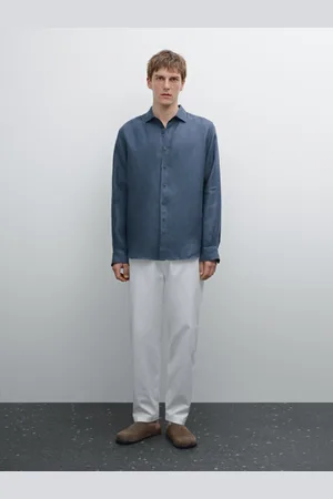 Massimo Dutti Koszula Regular Fit Ze 100% Lnu
