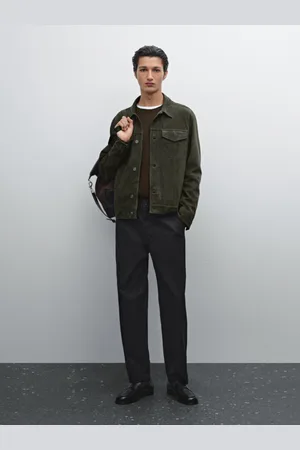 Massimo Dutti Spodnie Do Kostek Relax Fit Z Mieszanki Bawełny