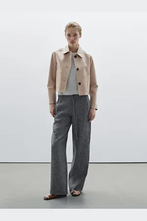 Massimo Dutti Proste Jeansy Ze 100% Lnu