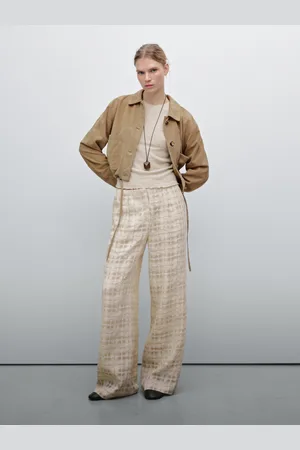 Massimo Dutti Koszula Wierzchnia Z Zamszowej Skóry Z Troczkami