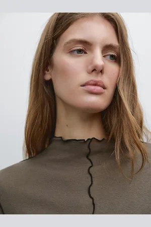 Massimo Dutti Koszulka Z Ozdobnym Szwem I Obszyciem
