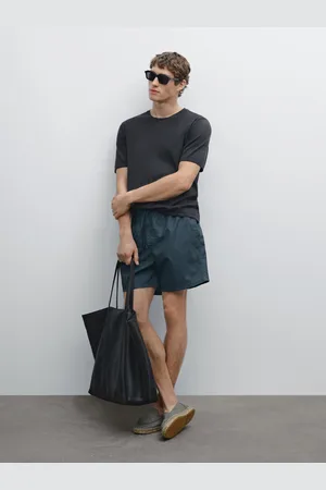 Massimo Dutti Szorty Kąpielowe Regular Fit Z Drobnym Nadrukiem