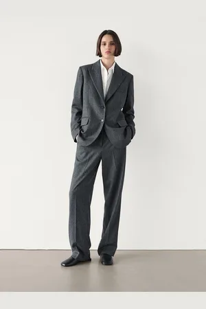 Massimo Dutti Spodnie Od Garnituru W Jodełkę