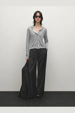 Massimo Dutti Lekki Kardigan Z Efektem Zużycia