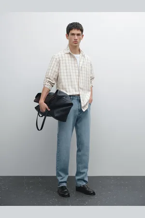 Massimo Dutti Koszula Regular Fit Ze 100% Bawełny W Kratkę