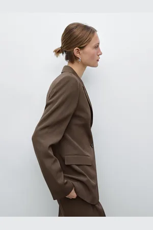 Massimo Dutti Dopasowana Marynarka Z Mieszanki Wełny