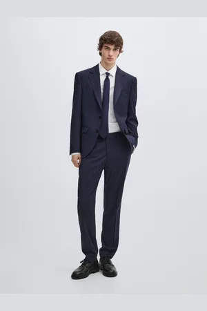 Massimo Dutti Marynarka Od Garnituru W Paski Ze 100% Wełny