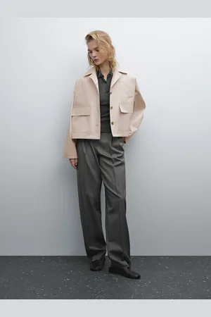 Massimo Dutti Wodoodporna Bawełniana Kurtka Peleryna
