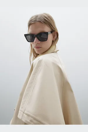 Massimo Dutti Krótkie Ponczo Ze 100% Bawełny