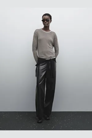 Massimo Dutti Lekka Dwuwarstwowa Koszulka Z Mieszanki Wełny