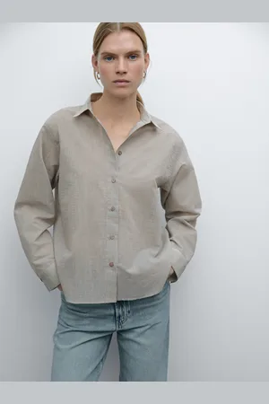 Massimo Dutti Koszula W Paski Z Mieszanki Bawełny