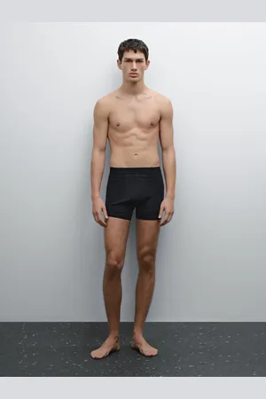 Massimo Dutti Jednobarwne Bokserki Z Bawełnianej Mieszanki