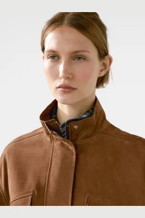 Massimo Dutti Skórzana Kurtka Bomberka Z Zamszu I Nubuku