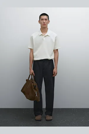 Massimo Dutti Bawełniana Koszulka Polo O Kroju Slim I Drobnej Fakturze