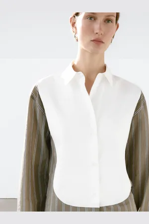 Massimo Dutti Koszula Z Mieszanki Bawełny W Paski