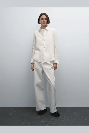 Massimo Dutti Luźna Koszula Ze 100% Lnu