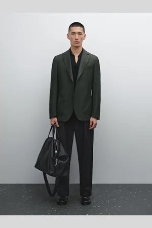 Massimo Dutti Marynarka Z Fakturą Ze 100% Wełny