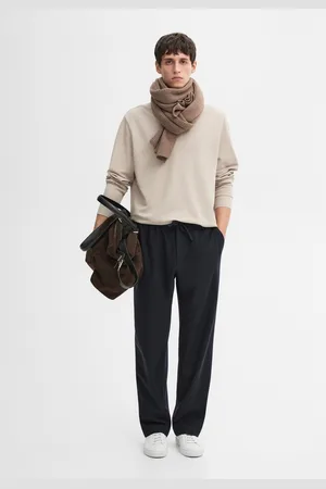 Massimo Dutti Dzianinowy Sweter Polo Z Mieszanki Bawełny
