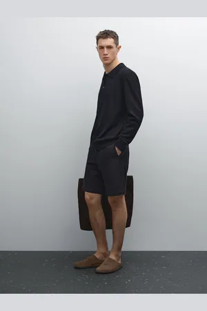 Massimo Dutti Bermudy Semi-Jogger Z Mieszanki Bawełny