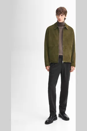 Massimo Dutti Skórzana Kurtka Zamszowa