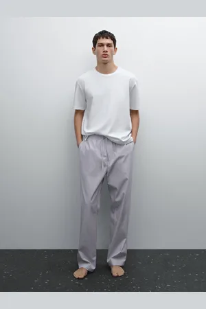 Massimo Dutti Piżama Ze 100% Bawełny W Paski Z Koszulką Z Krótkim Rękawem