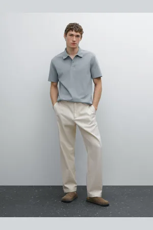 Massimo Dutti Koszulka Polo Z Mieszanki Bawełny Z Krótkim Rękawem