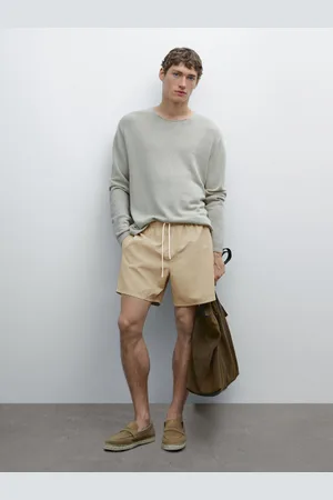 Massimo Dutti Gładkie Szorty Kąpielowe Regular Fit