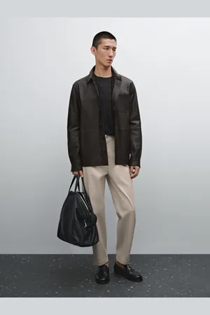 Massimo Dutti Spodnie Do Kostek Relax Fit Z Mieszanki Bawełny