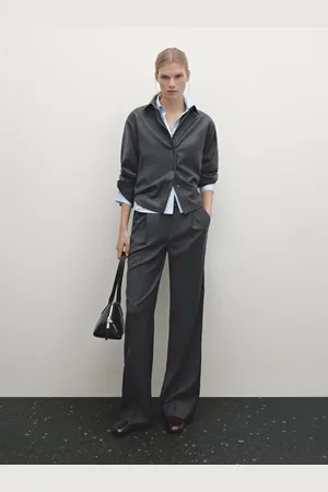 Massimo Dutti Flanelowa Koszula Wierzchnia Z Mieszanki Wełny