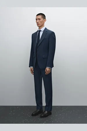Massimo Dutti Spodnie Od Garnituru Ze 100% Wełny