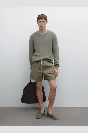 Massimo Dutti Gładkie Szorty Kąpielowe Regular Fit