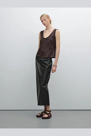 Massimo Dutti Top Na Ramiączkach Z Ozdobną Fakturą