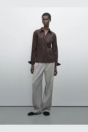 Massimo Dutti Koszula Z Mieszanki Bawełny Z Fakturą