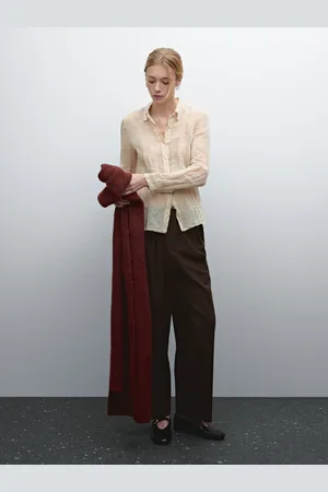 Massimo Dutti Koszula Z Mieszanki Bawełny Z Fakturą