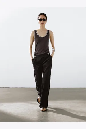 Massimo Dutti Prążkowany Top Ze 100% Bawełny