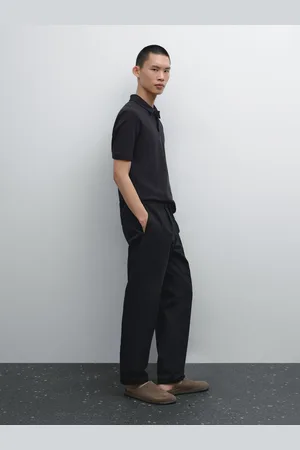 Massimo Dutti Dzianinowa Koszulka Polo Ze 100% Bawełny