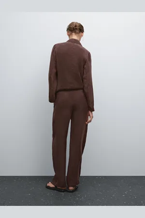 Massimo Dutti Luźne Spodnie Barrel Od Dwuczęściowego Kompletu