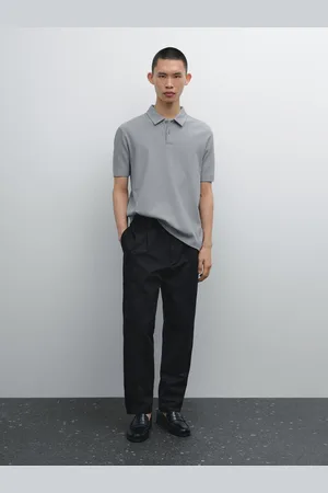 Massimo Dutti Dzianinowa Koszulka Polo Ze 100% Bawełny