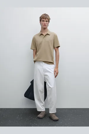 Massimo Dutti Koszulka Polo Z Mieszanki Bawełny Z Krótkim Rękawem