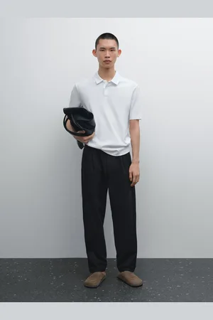 Massimo Dutti Dzianinowa Koszulka Polo Ze 100% Bawełny