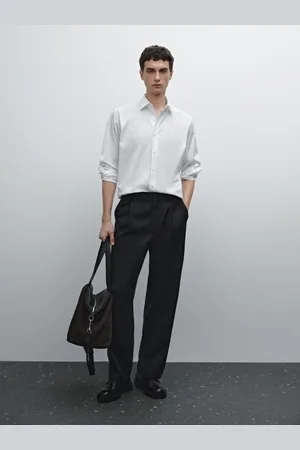 Massimo Dutti Elastyczna Koszula Slim Z Mieszanki Bawełny