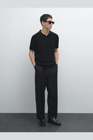 Massimo Dutti Koszulka Polo Z Bawełnianej Dzianiny Z Fakturą