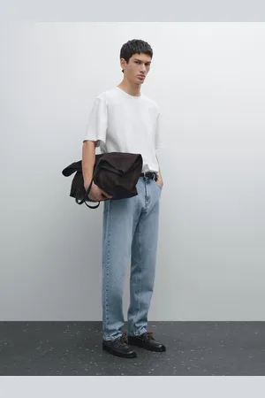 Massimo Dutti Koszulka Ze 100% Bawełny Z Ozdobnej Tkaniny