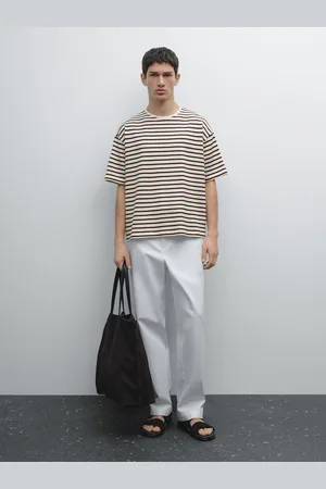 Massimo Dutti Koszulka Ze 100% Bawełny W Paski