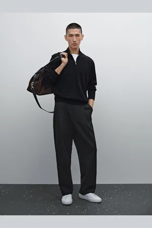 Massimo Dutti Sweter Z Półgolfem Ze 100% Wełny Merynosów